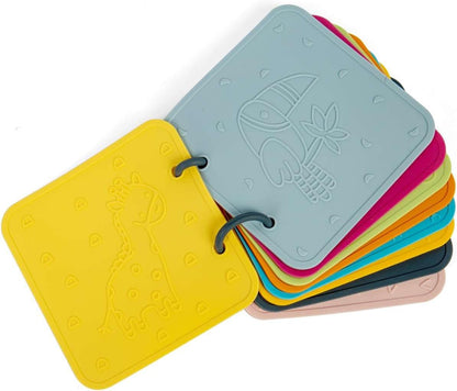 Bigjigs Toys Libro da bagno – Libri da vasca per neonati e bambini, giocattolo per il bagno, realizzato in 100% silicone, regali ecologici, età 12 mesi +