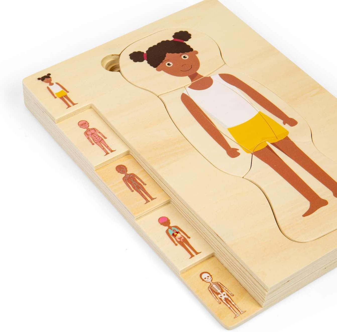Bigjigs Toys Rompecabezas de anatomía femenina – Juego de rompecabezas de cuerpo humano de 26 piezas, rompecabezas de madera, juguete de ciencia para aprender y jugar, rompecabezas educativos