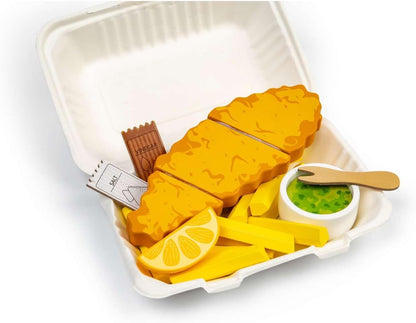 Bigjigs - Bigjigs Houten Vis en Friet Speelset 26dlg.