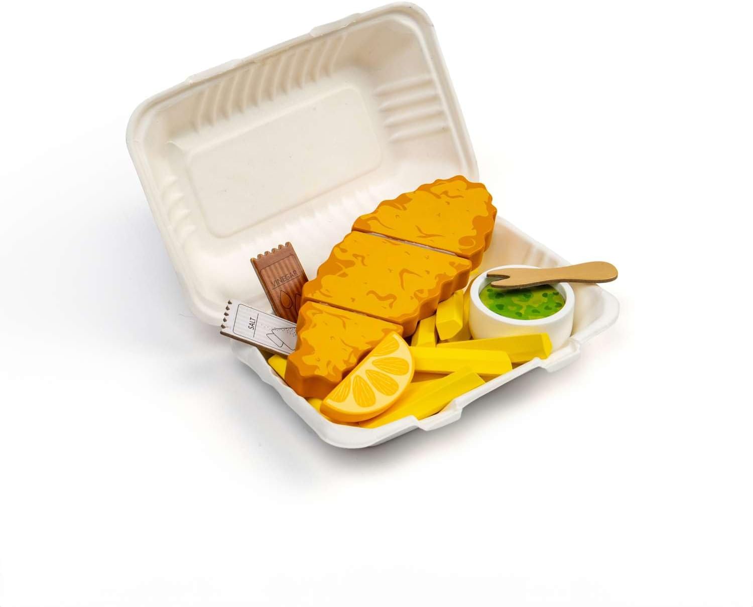 Bigjigs - Bigjigs Houten Vis en Friet Speelset 26dlg.