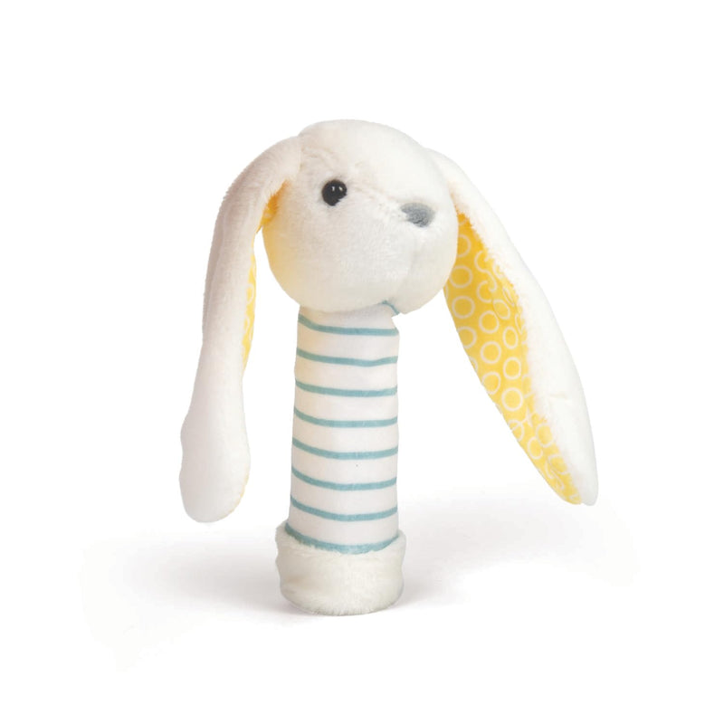 Bigjigs Toys Peluche de conejo Squeezy - Sonajero de peluche de animales, peluches y peluches para niños, animales de peluche, regalos para bebés y niños pequeños, a partir de 12 meses