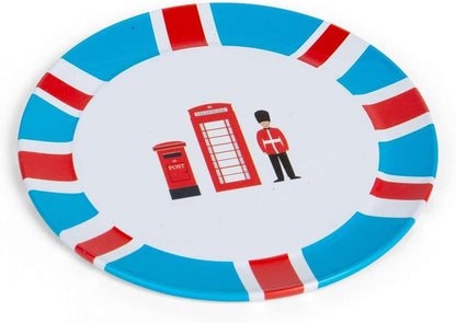 Bigjigs Toys London - Juego de té de lata de 24 piezas, juego de picnic para niños, juguete de juego de rol para niños, regalos para niños a partir de 3 años