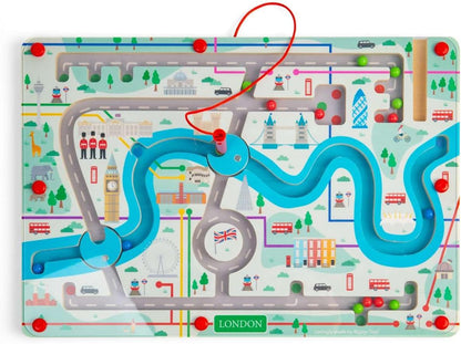 Bigjigs Toys London Maze Puzzle - Labirinti magnetici per bambini e bambini, puzzle in legno, giocattolo educativo Montessori, giochi per bambini, risorse di apprendimento, regali realizzati in modo