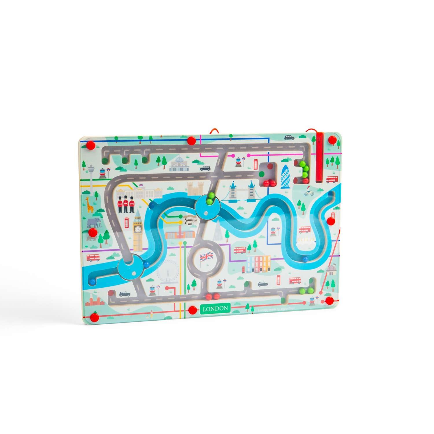 Bigjigs Toys London Maze Puzzle - Labirinti magnetici per bambini e bambini, puzzle in legno, giocattolo educativo Montessori, giochi per bambini, risorse di apprendimento, regali realizzati in modo
