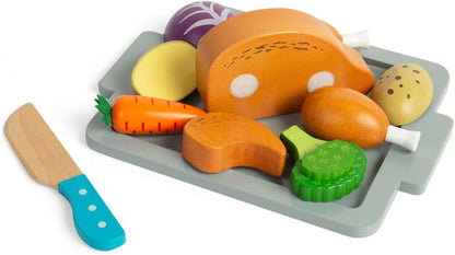 Bigjigs - Bigjigs Houten Gebraden Diner Speelset 12dlg.