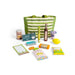 Bigjigs Toys Set da viaggio per lo shopping, 17 pezzi, in legno, set di cibo e accessori per supermercati, giochi di ruolo per bambini, regali per bambini, età 18 + mesi