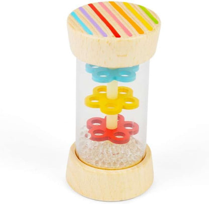 Bigjigs Toys Mini Rainstick – Shaker arcobaleno in legno per neonati e bambini, giocattolo musicale, strumenti a percussione e accessori, regali per bambini, età 0+ mesi