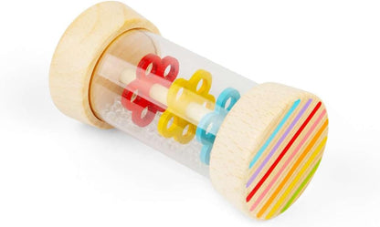 Bigjigs Toys Mini Rainstick – Shaker arcobaleno in legno per neonati e bambini, giocattolo musicale, strumenti a percussione e accessori, regali per bambini, età 0+ mesi