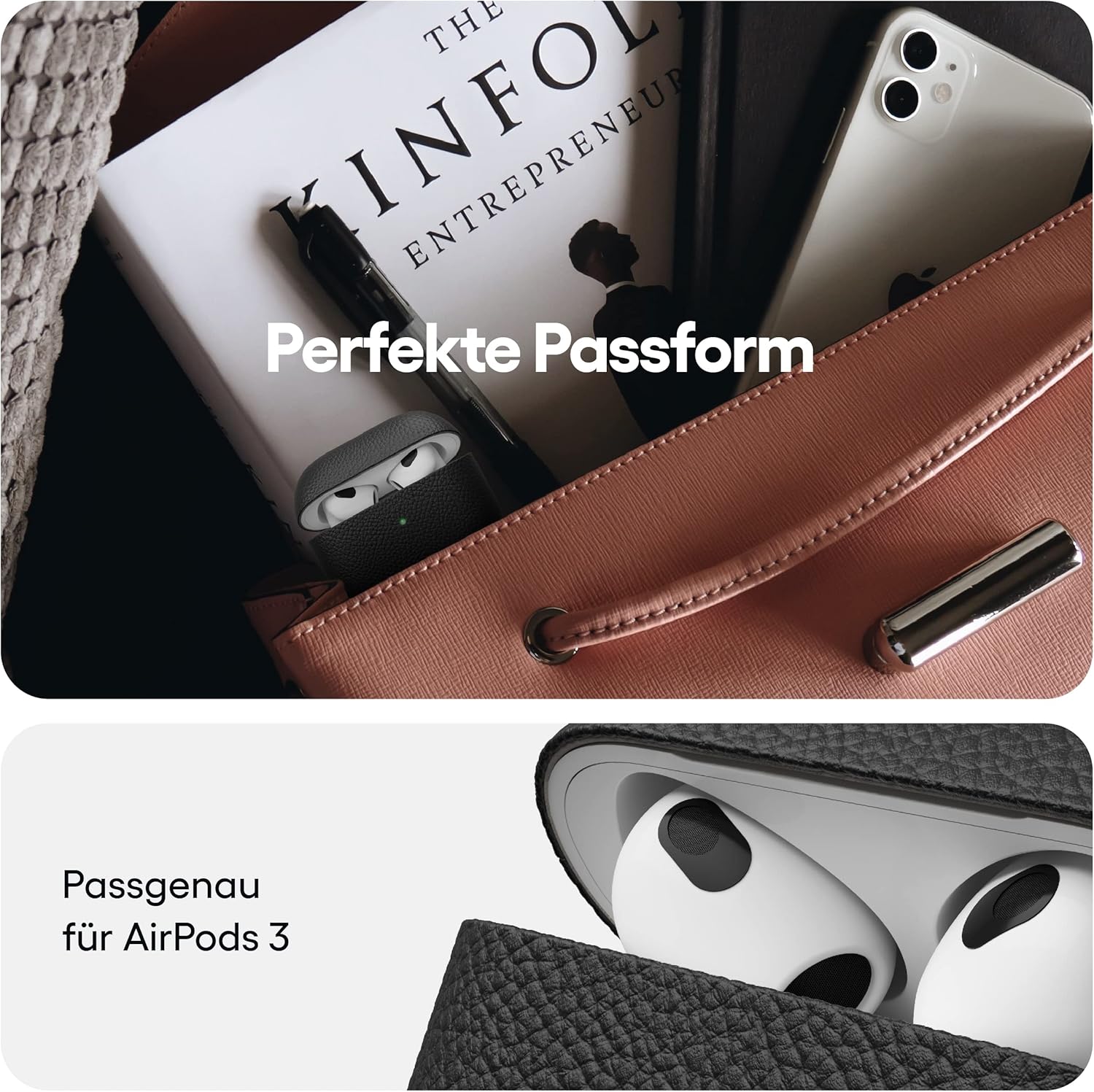 Keybudz - Podskinz Artisan Series Leather Case - Handcrafted Leather Case For Your Airpods 3