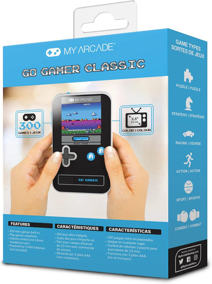 `My Arcade - Go Gamer Classic 308 Games Negra Azul 2,5 Inch`