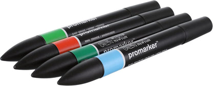 Winsor & Newton 0290139 Promarker, professionele layoutmarker - 2 punten, fijn en breed voor tekeningen, ontwerp en lay-outs - Set 12 Promarker, Manga Expansion Pack 1