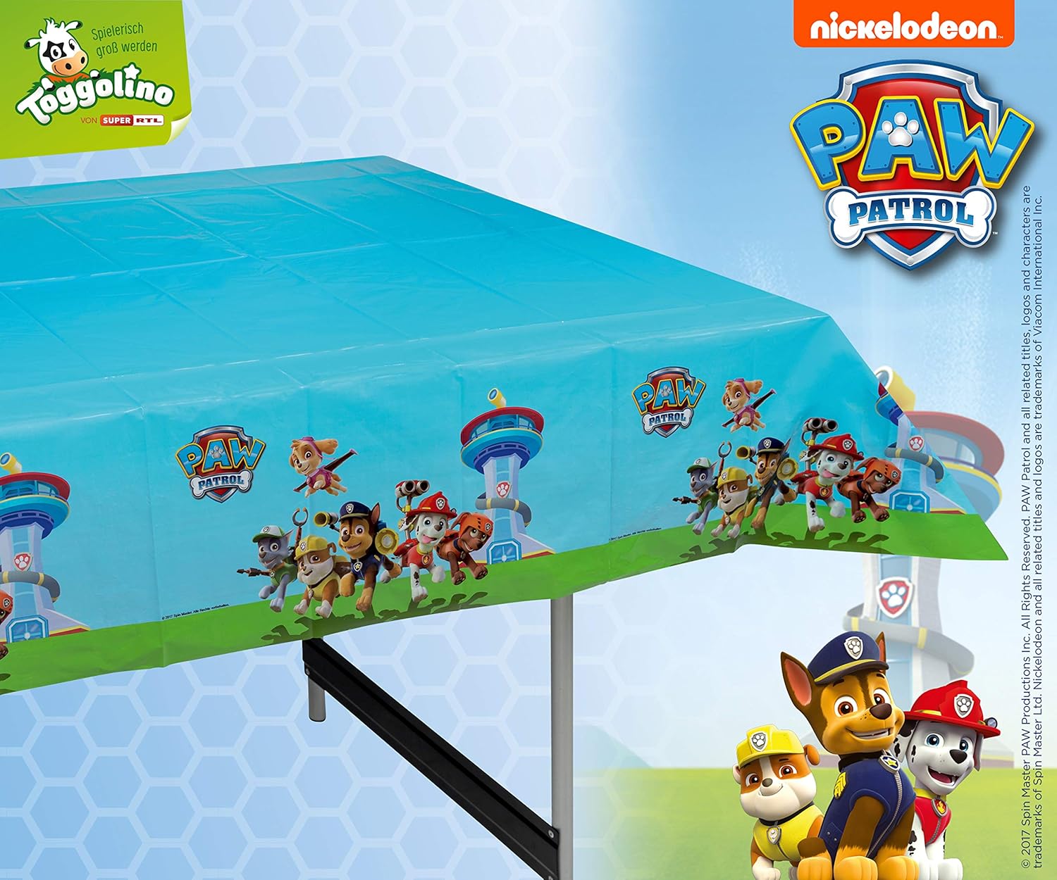 TIB Heyne Paw Patrol, 19710, partykoffer, 51-delig, feestservies en decoratie, kinderverjaardag