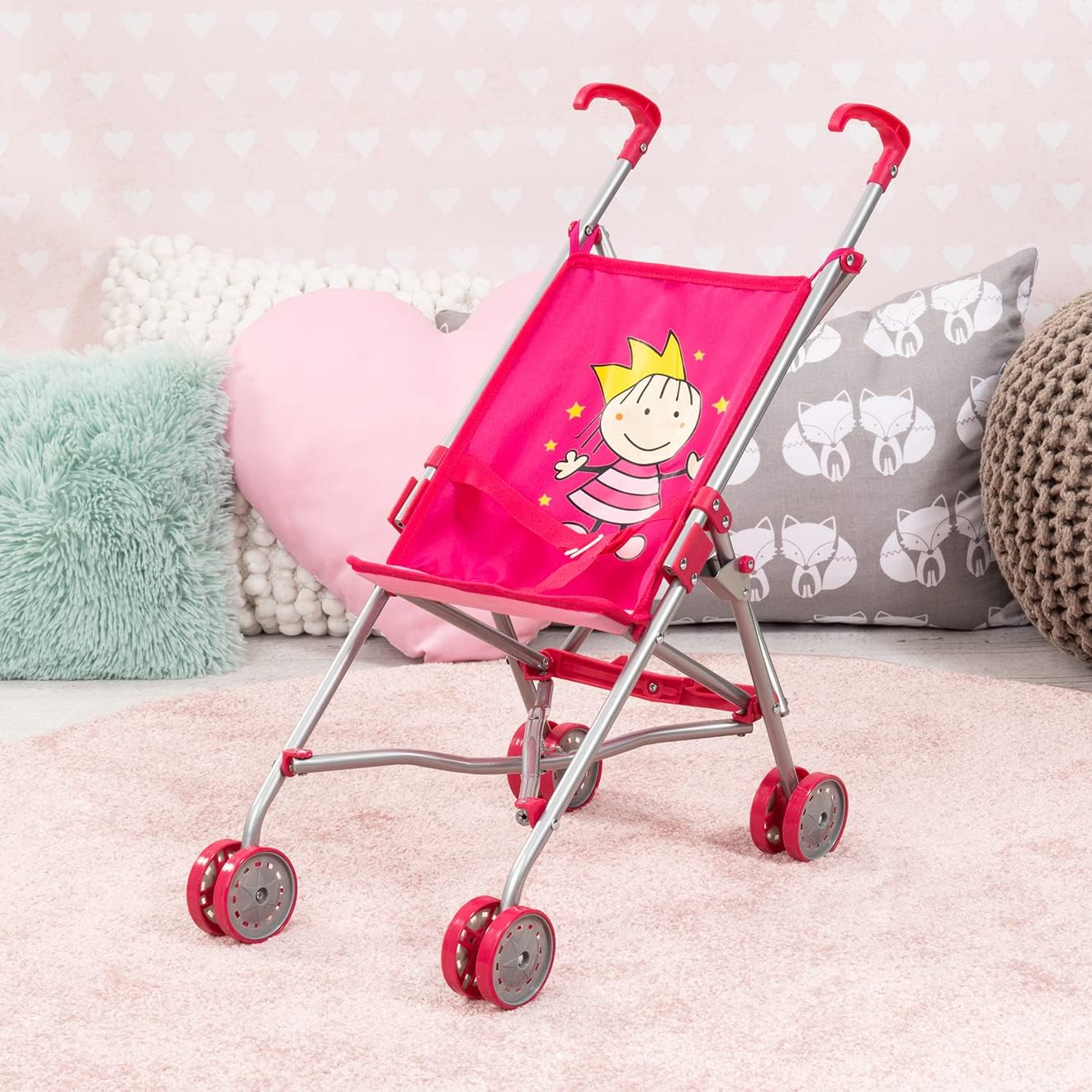 Poppen Buggy Prinses Bayer: roze (30182AA)