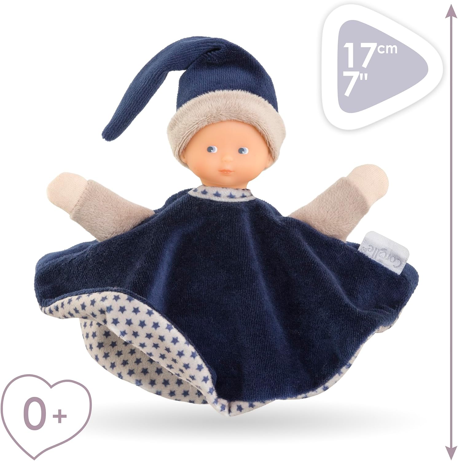 Corolle - Corolle Tidoudou - Marineblauw Knuffeldoek 17cm
