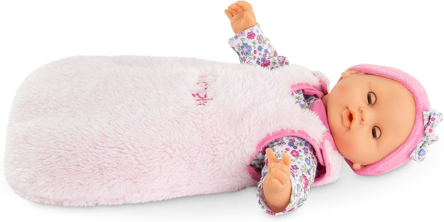 Corolle - 9000111150 Pink Plush Sleeping Bag for 30 cm Dolls from 18 Months
