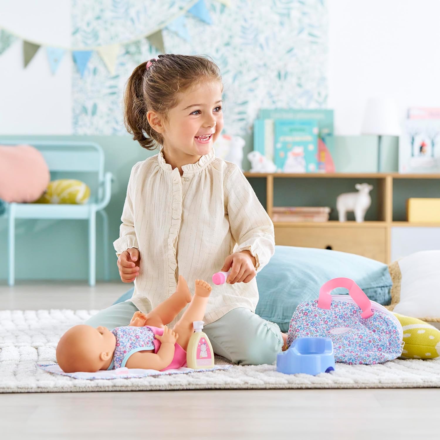 Corolle - Set van accessoires voor het aankleden van bloemen, 7 accessoires, voor poppen 36 cm, vanaf 2 jaar, 9000141810