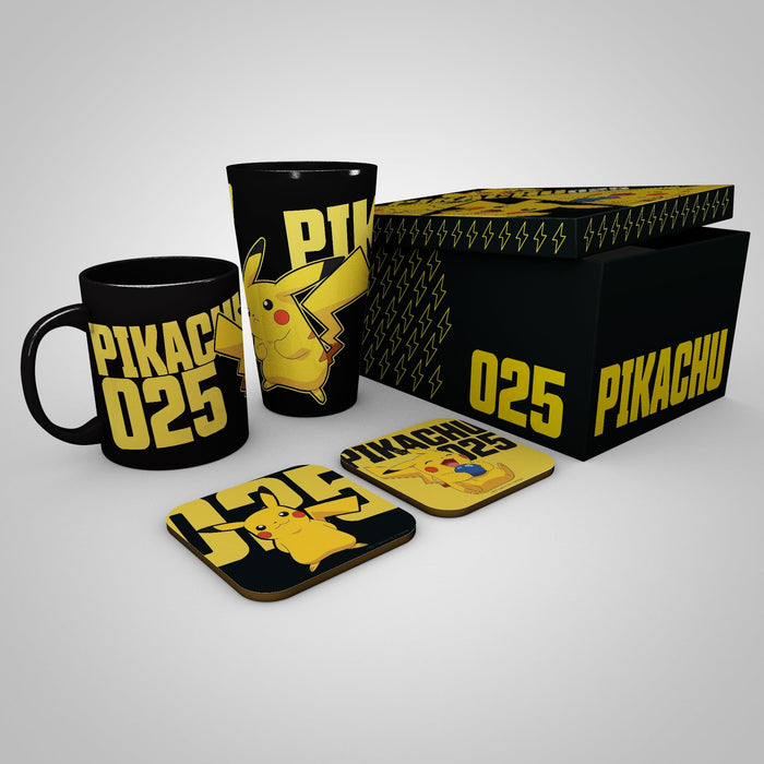 GB eye Pokémon Glow in The Dark Mok, 400 ml glas en 2 onderzetters, verzamelbare geschenkdoos | Pokémon-mok | koffiemok | Pokémon-merchandise | Pokémon Gifts