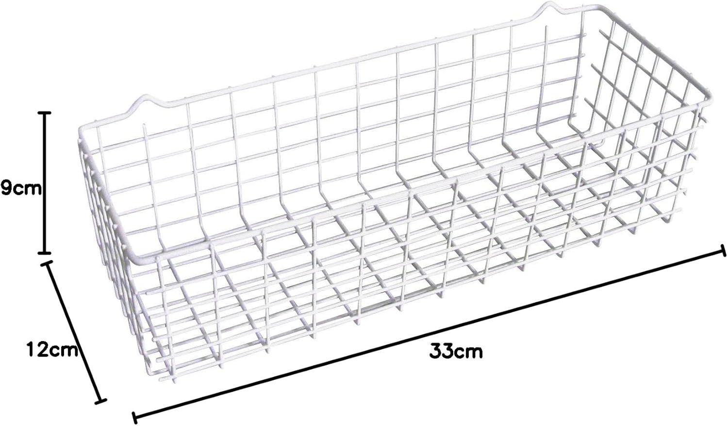 Metaltex Pandino mandje wit 33x12x9cm