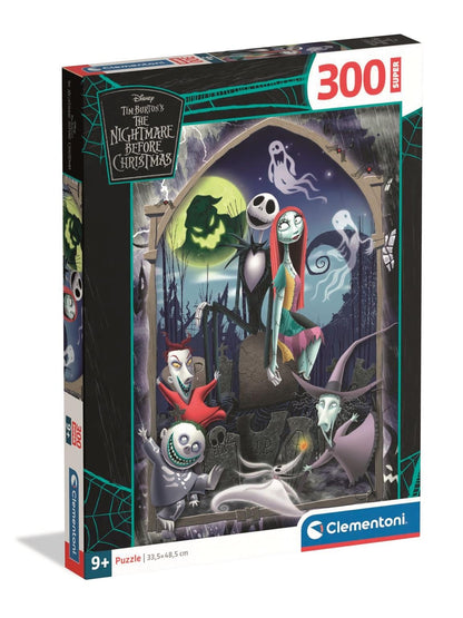 Clementoni - Puzzle für Kinder, 300 Teile Supercolor, für Kinder 9+ Jahre, Abbildung mit Figuren aus dem Cartoon Disney Nightmare Before Christmas, Geschenkidee Made in Italy, 33,5 x 48,5 cm, 21743