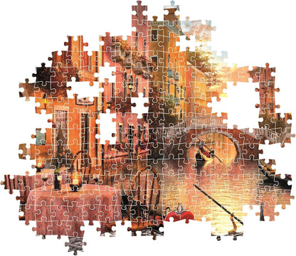 Clementoni - Puzzle 1500 Teile für Erwachsene und Jungen, Kollektion, Thema Venedig, kompakte Box mit Poster, Geschenkidee für Damen und Herren, Made in Italy, 59,5 x 84,5 cm, 31743