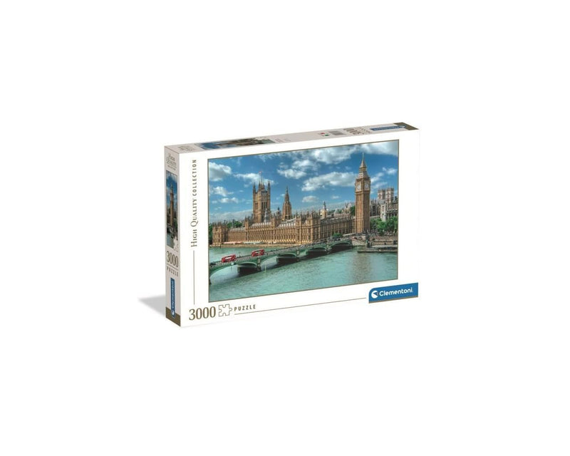 Clementoni Puzzel 3000 stukjes, Londen Big Ben en Paleis van Westminster, hoge kwaliteit, Made in Italy, 33037