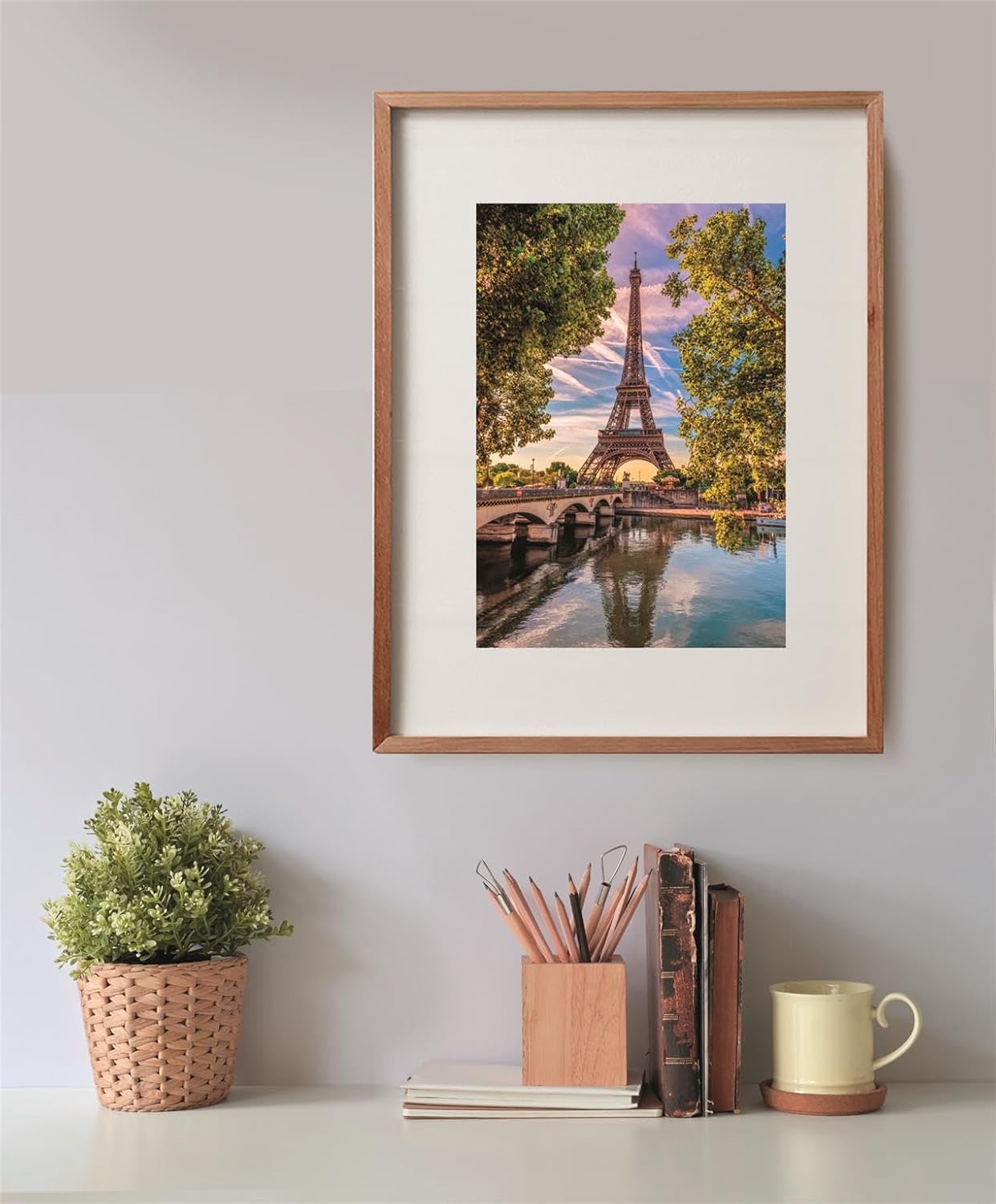 Clementoni - Puzzle 500 Teile für Erwachsene und Jugendliche, Kollektion, Thema Along The Seine, Illustration Senna und Eiffelturm, Compact Box mit Poster, Made in Italy, 49 x 36 cm, 35598