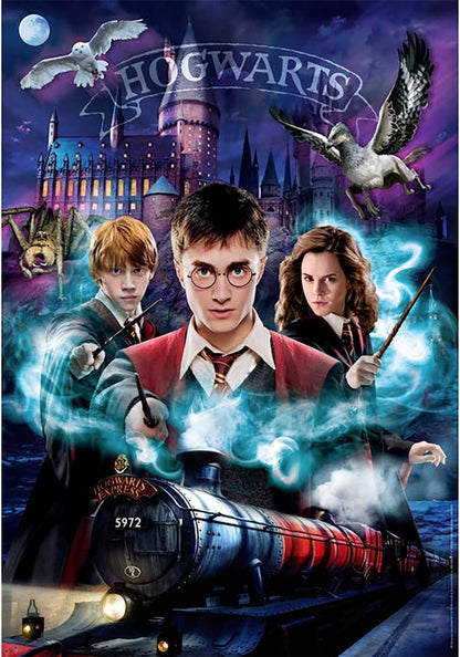 Clementoni - Puzzle 1000 Teile für Erwachsene und Jungen, Thema Harry Potter, mit Poster inklusive, Compact Box, Geschenkidee für Damen und Herren, Made in Italy, 50 x 70 cm, 37047