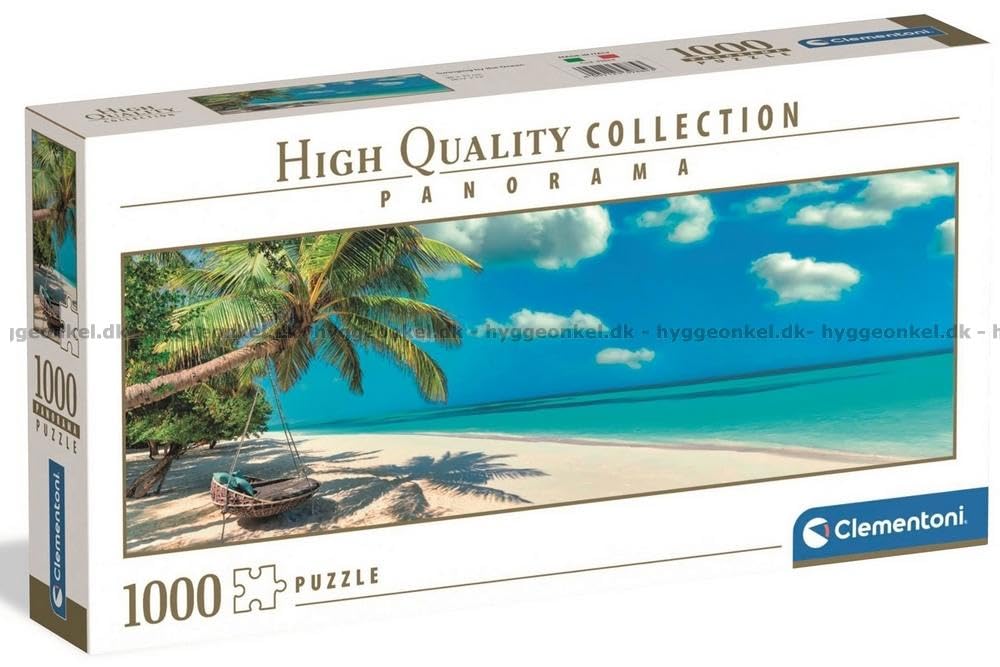 Clementoni - Puzzle 1000 Teile für Erwachsene und Jungen, Kollektion, Thema Swinging by The Ocean, Geschenkidee für Damen und Herren, Made in Italy, 98 x 33 cm, 39884