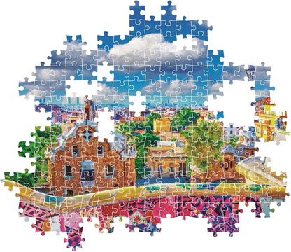 Clementoni - Puzzle 1000 Teile für Erwachsene und Jungen, Kollektion, Thema Parc Güell von Barcelona, kompakte Box mit Poster, Geschenkidee für Damen und Herren, Made in Italy, 70 x 50 cm, 39954