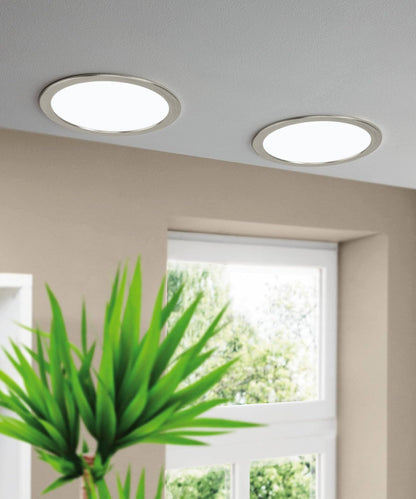 Eglo Fueva-Z Smart Recessed Light +21.6 – Brushed Steel – Zigbee & Bluetooth