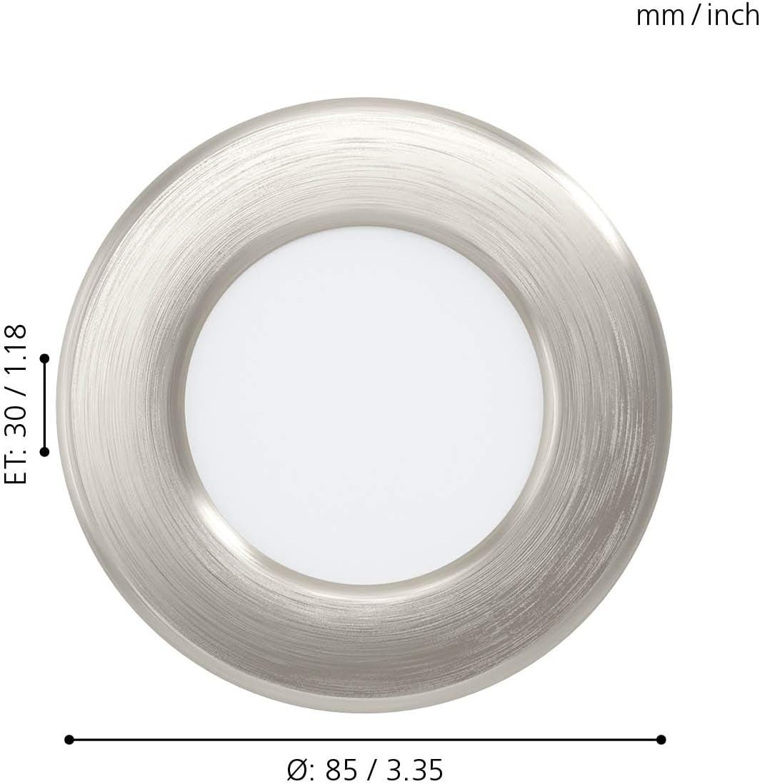 Eglo Fueva 5 Recessed Led Spotlight +86Mm – Brushed Steel