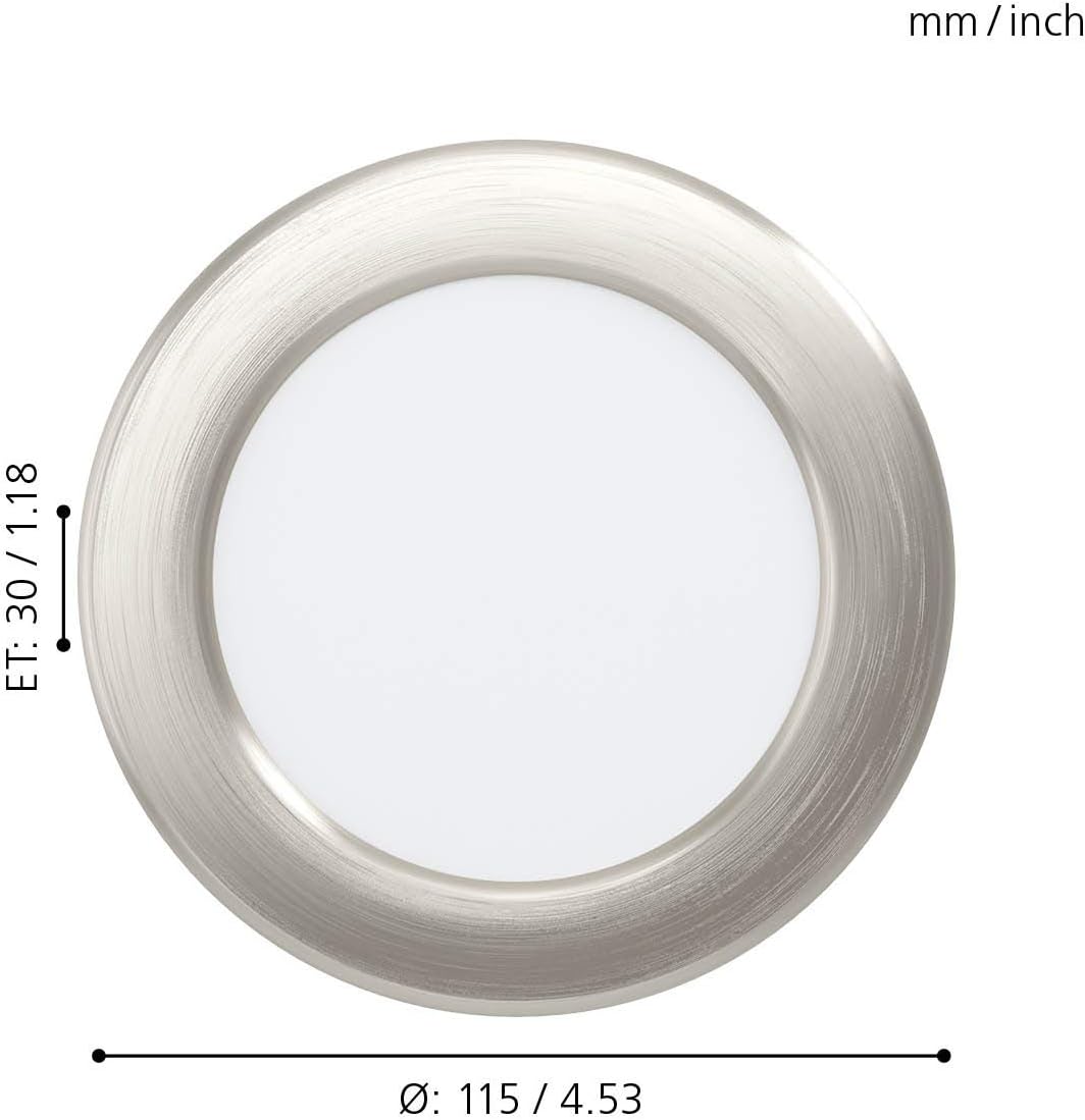 Eglo Fueva 5 Recessed Led Light – 117 Mm – Brushed Steel