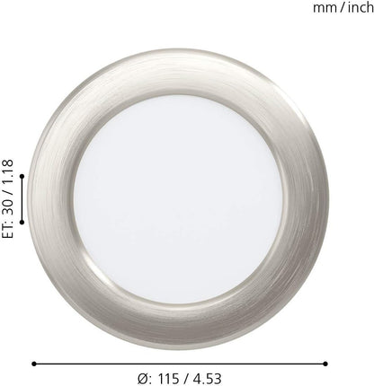 Eglo Fueva 5 Recessed Led Light – 117 Mm – Brushed Steel