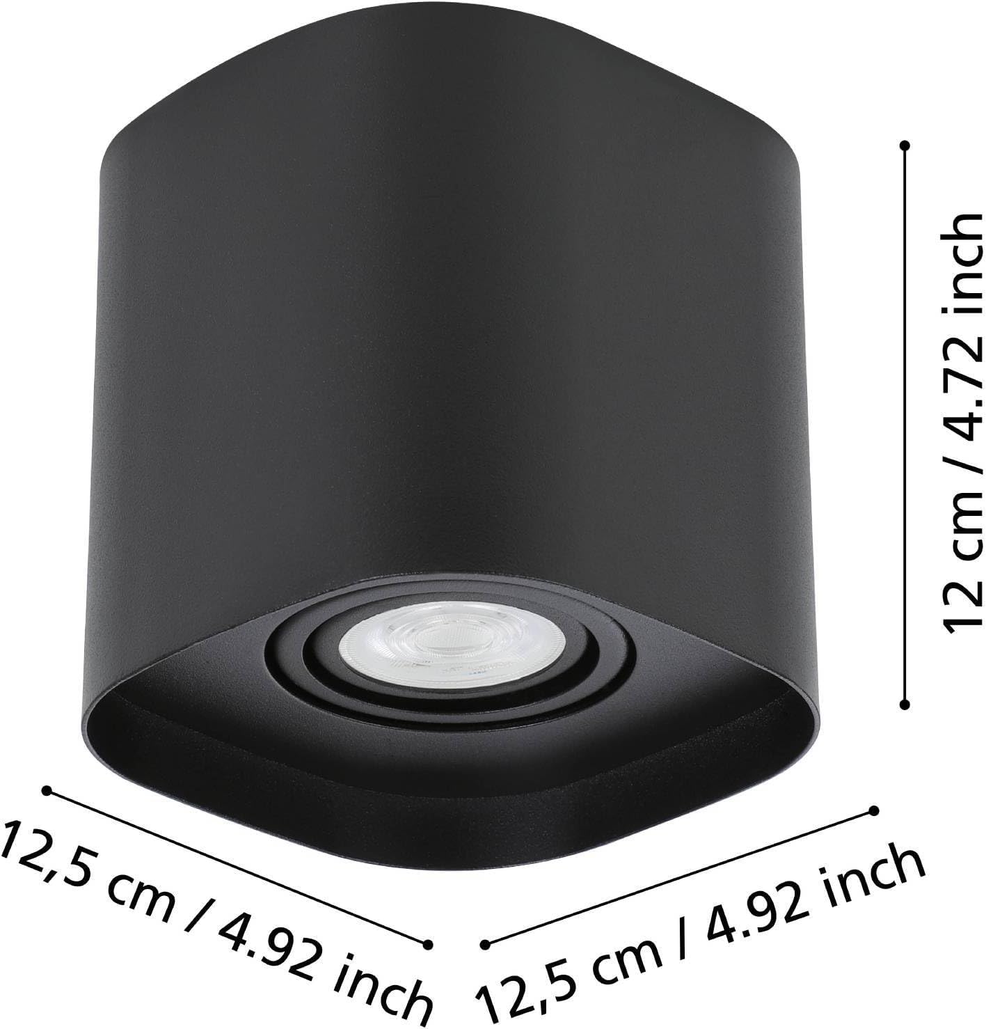 Eglo Caminales-Z Smart Ceiling Light – Black 12.5X12.5 Cm – Rgb + Tunable White – Zigbee & Bluetooth
