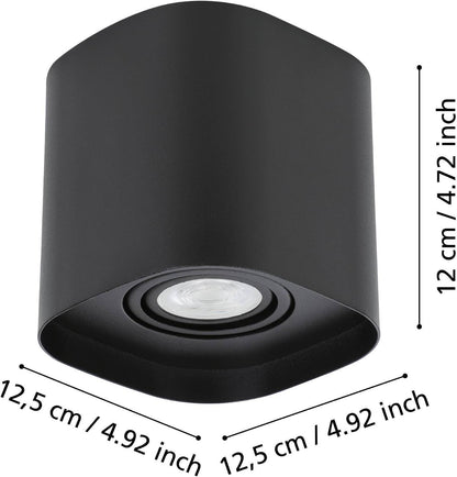 Eglo Caminales-Z Smart Ceiling Light – Black 12.5X12.5 Cm – Rgb + Tunable White – Zigbee & Bluetooth