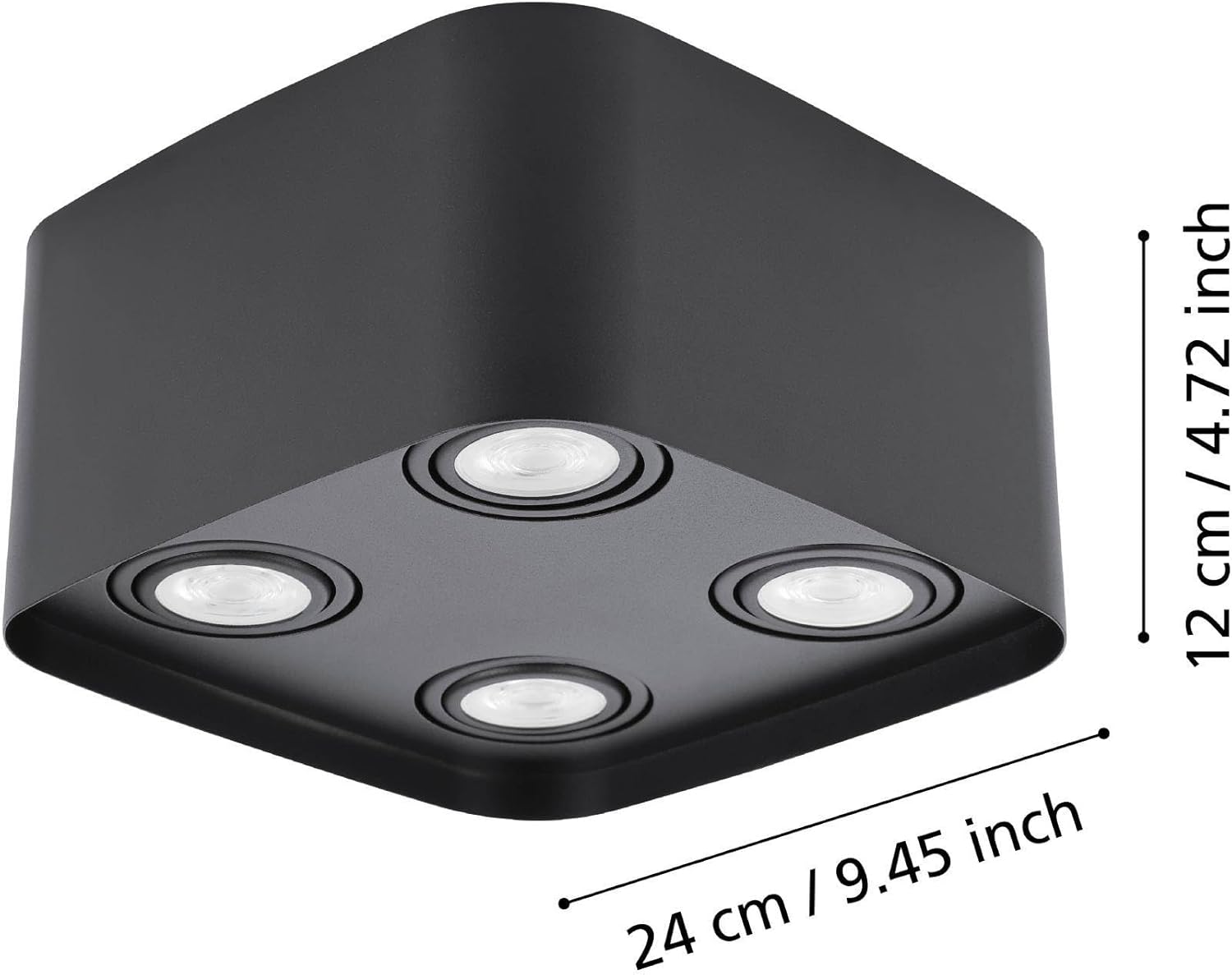 Eglo Caminales-Z Smart Ceiling Lamp - Black - 24X24 Cm - Rgb + Tunable White - Zigbee & Bluetooth