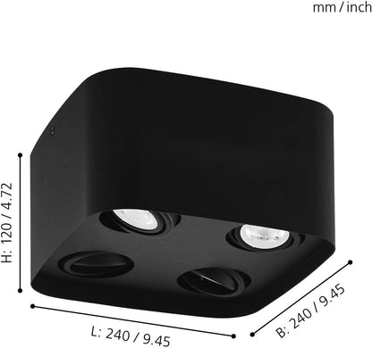 Eglo Caminales-Z Smart Ceiling Lamp - Black - 24X24 Cm - Rgb + Tunable White - Zigbee & Bluetooth