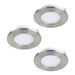 Eglo Fueva-Z Smart Recessed Led Light Set – 3X +8.5Cm – Brushed Steel – Zigbee & Bluetooth