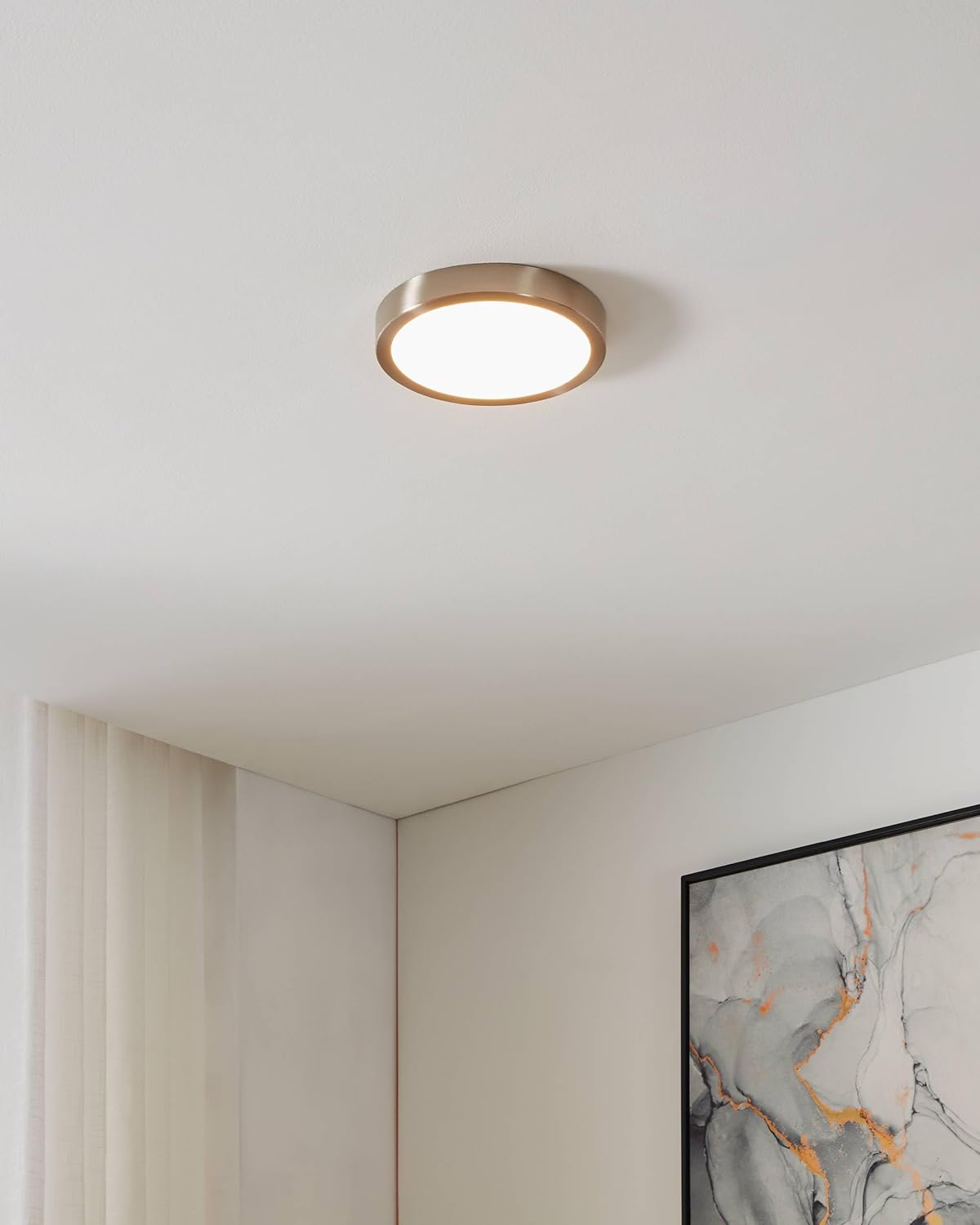 Eglo Fueva-Z Smart Ceiling Lamp +21 – Brushed Steel With Zigbee & Bluetooth