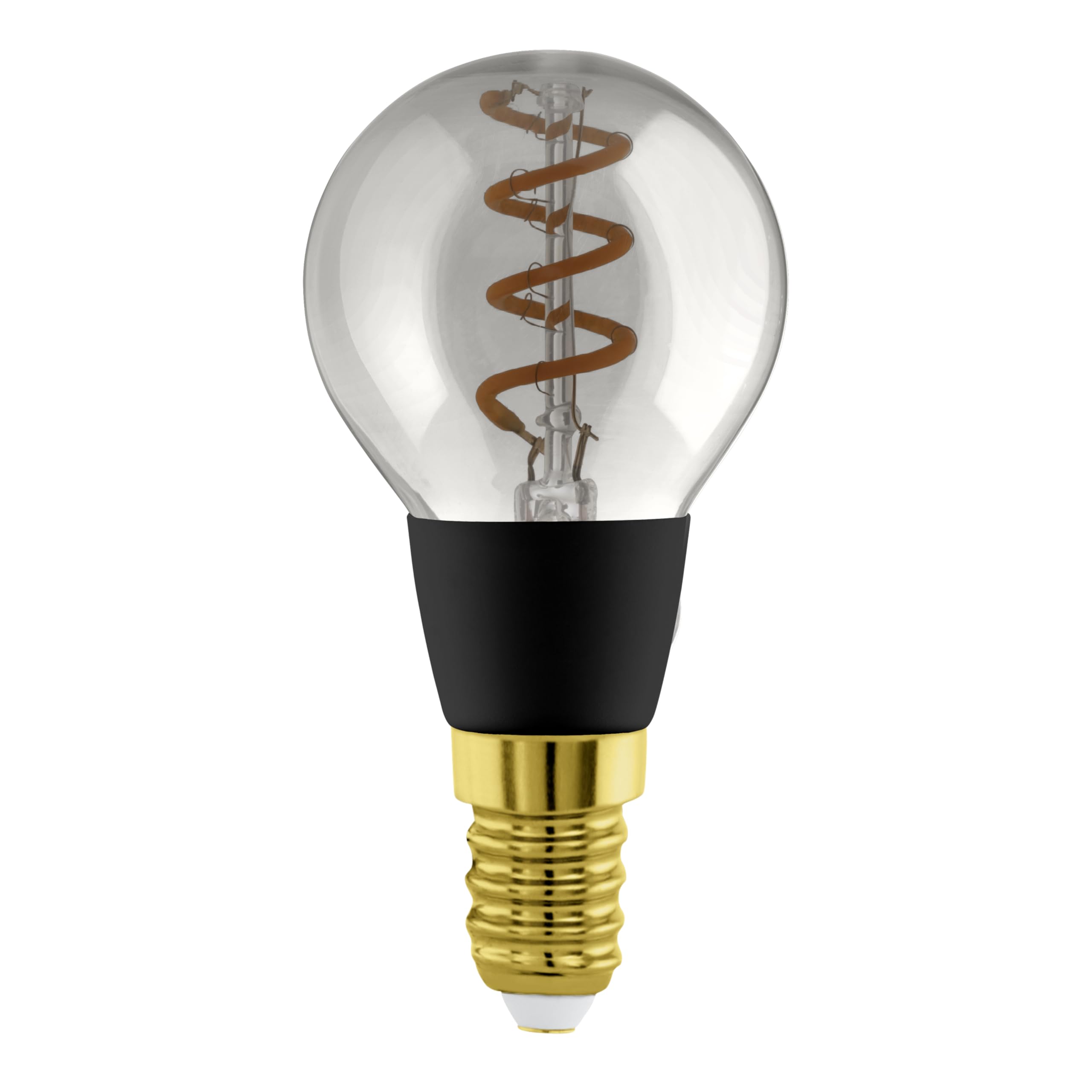 Eglo E14 P45 Spiral Smart Bulb – Smoke Glass, Warm White, Zigbee & Bluetooth