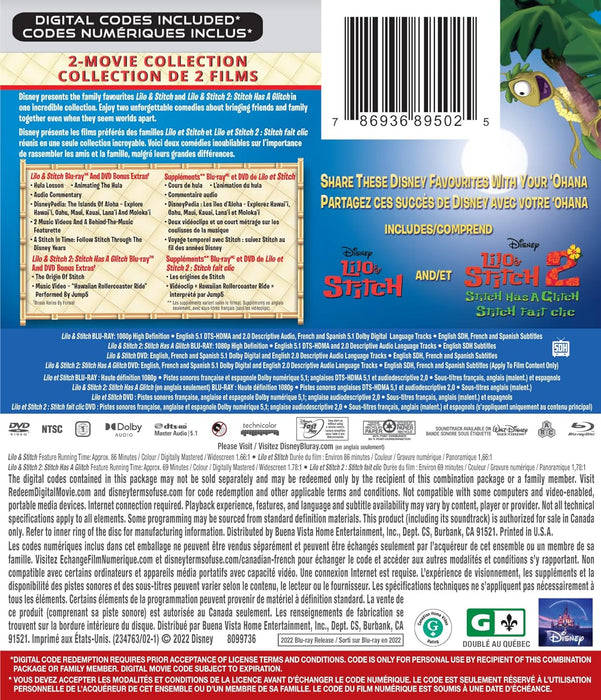 LILO & STITCH 2-MV COLLECTION  (Bilingual)