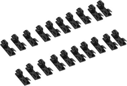 20pcs/lot Wire Fixing Clamp Clip Desktop Wire Clear Up Clip Holder Clamp Cable Clip Device USB Cord Clip Holder Organizer (Black