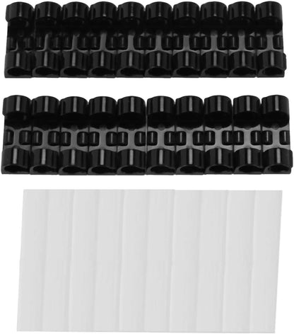 20pcs/lot Wire Fixing Clamp Clip Desktop Wire Clear Up Clip Holder Clamp Cable Clip Device USB Cord Clip Holder Organizer (Black
