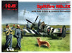 ICM ICM48801 1:48-Spitfire Mk.IX w/RAF Pilots & Ground Personnel, 19.05 x 23.37 x 6.35 cm