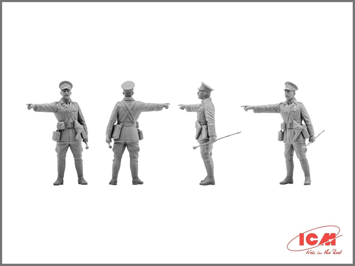 ICM ICM35301 1:35-British Infantry (1917-1918) 4 Figs, 14 x 14 x 52 millimetres