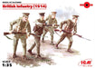 ICM ICM35684 1:35-British Infantry (1914) 4 Figs, 5.1 x 3.2 x 5.1 centimetres