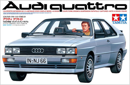 TAMIYA 24031 1:24 Audi Quattro, kit di costruzione in plastica, hobby, artigianato, incollaggio, modellismo, modellismo in plastica