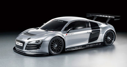 TAMIYA 58749 1:10 RC Audi R8 LMS 2008 TT-02 Remote Control Car, Vehicle, Model Building, Assembly, Hobby, RC Kit, Unpainted