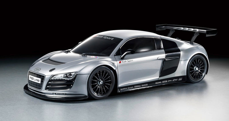 TAMIYA 58749 1:10 RC Audi R8 LMS 2008 TT-02 Remote Control Car, Vehicle, Model Building, Assembly, Hobby, RC Kit, Unpainted