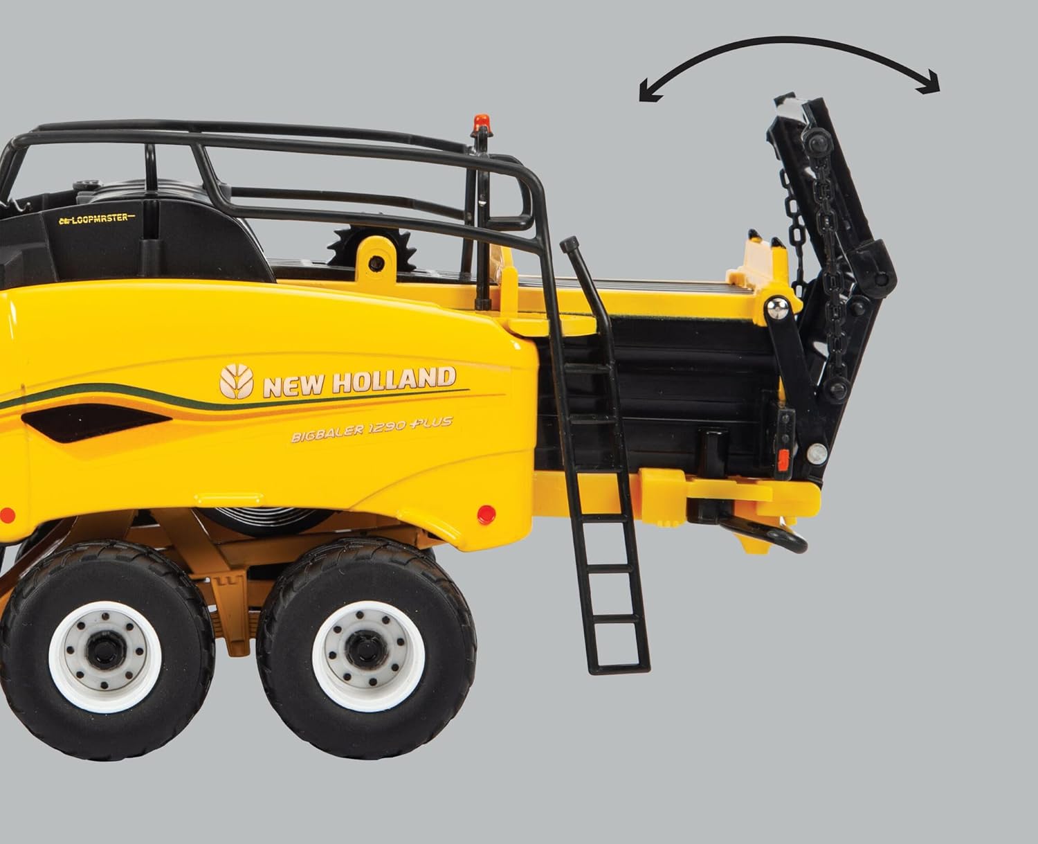 Britains New Holland BigBaler 1290 Plus, giocattolo da fattoria per bambini, giocattolo per trattore, giocattolo New Holland Replica compatibile con animali e giocattoli da fattoria in scala 1:32